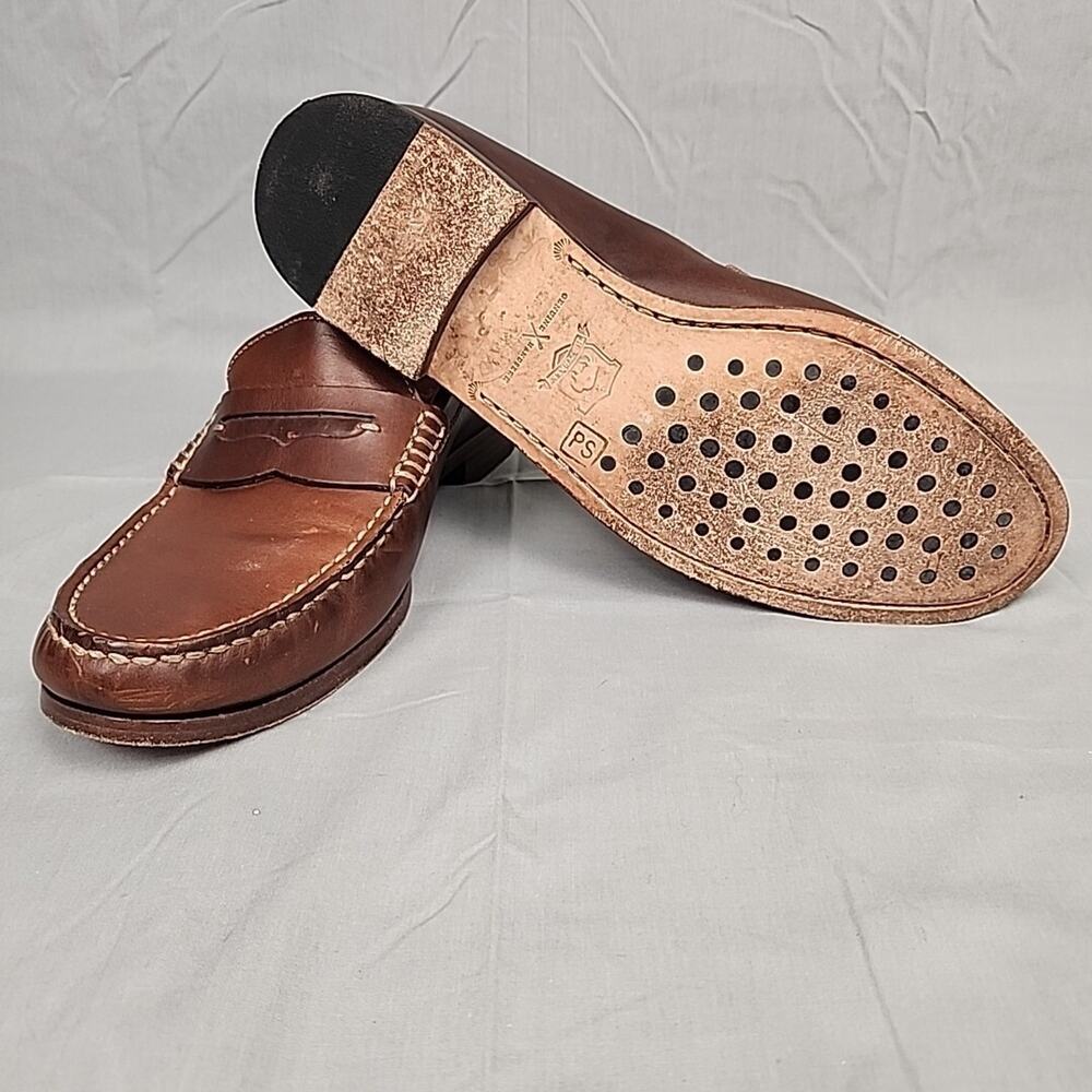 Trask 9M Sadler Penny Loafer Cognac Sheepskin Soft Leather Handsewn 30-0850 - Picture 5 of 5